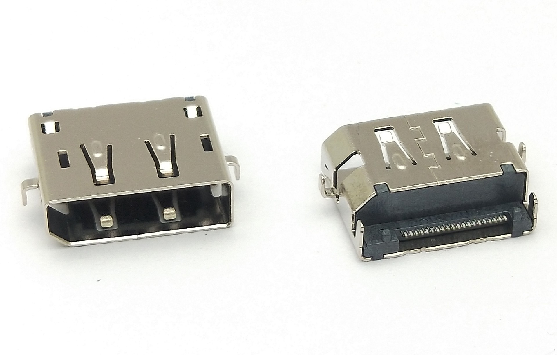 Display Port  母頭  SMT  沉板式  無翻邊，1.2 PCB 置中